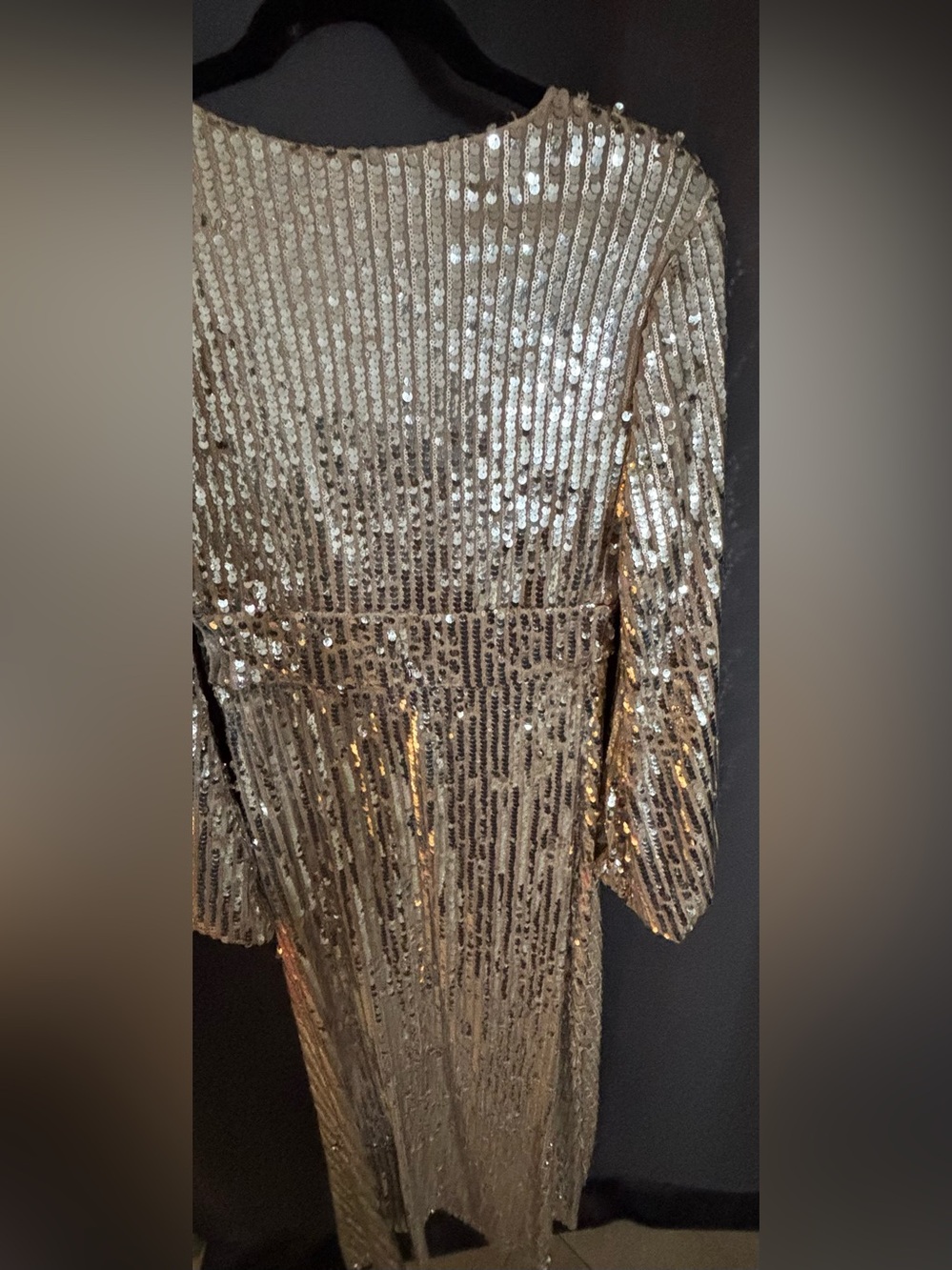 Nasty Gal Studio Longline At The Bar Sequin Duster - size 6 - Picture 5 of 5
